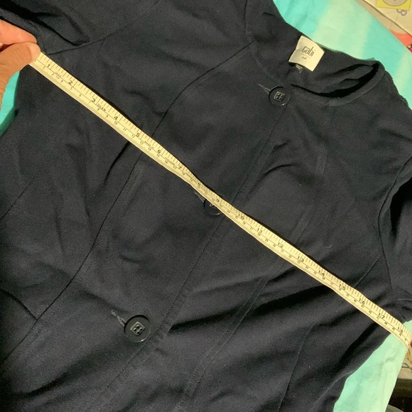 Cabi $198 Lido Jacket Size M Navy Blue Ponte Knit 3 button Coat/ Blazer #5093 - Picture 9 of 9